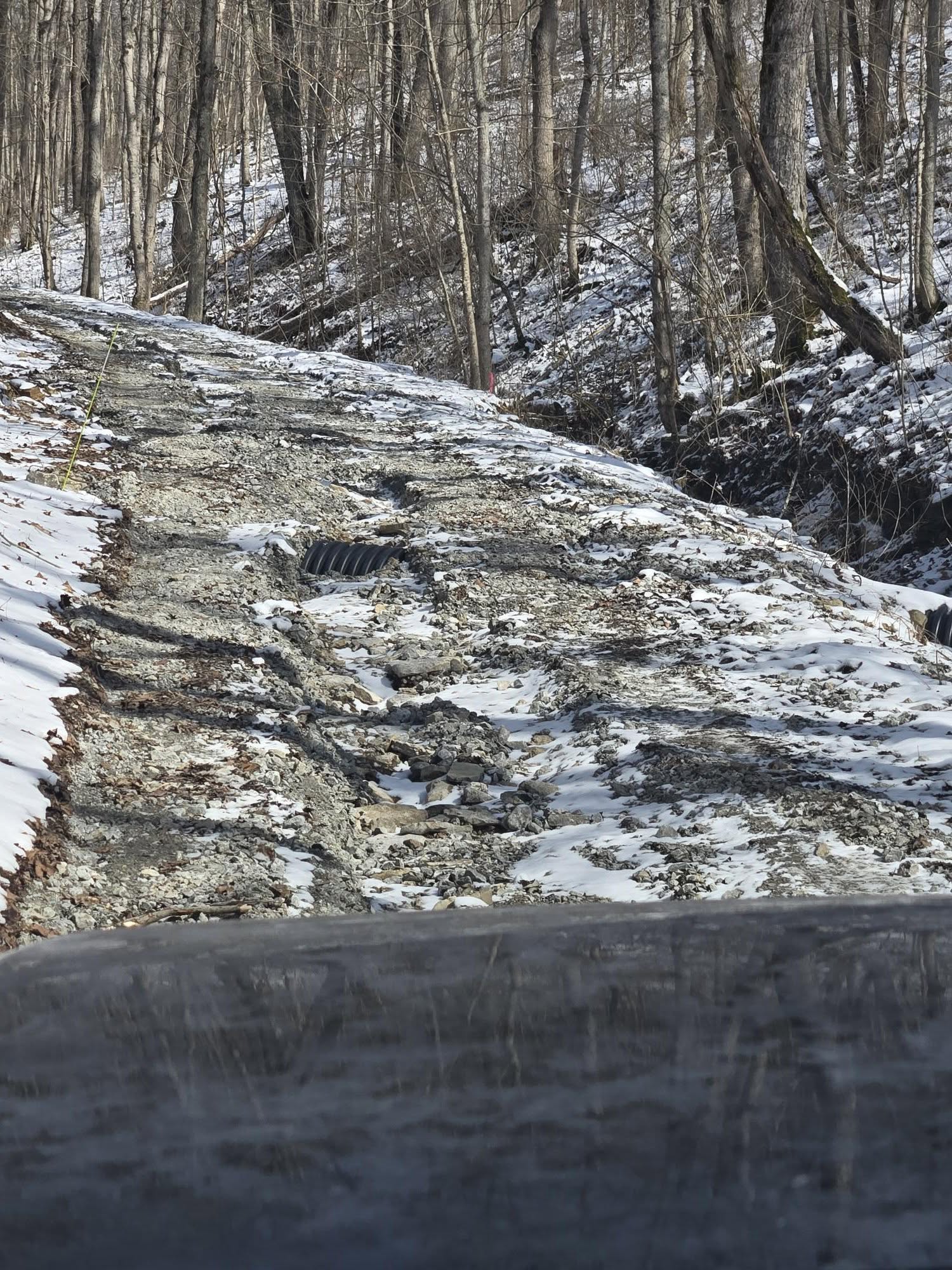 Minton Lodge driveway before paving